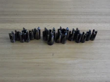 Lot 3 fluted threading dies various sizes long figured threading dies