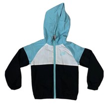 Nike Full Zip Jacket Ming White Black Hood Youth size 6M