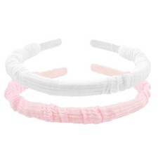 Zac's Alter Ego Set of 2 Pastel Colour 12mm Frilly Satin Alicebands