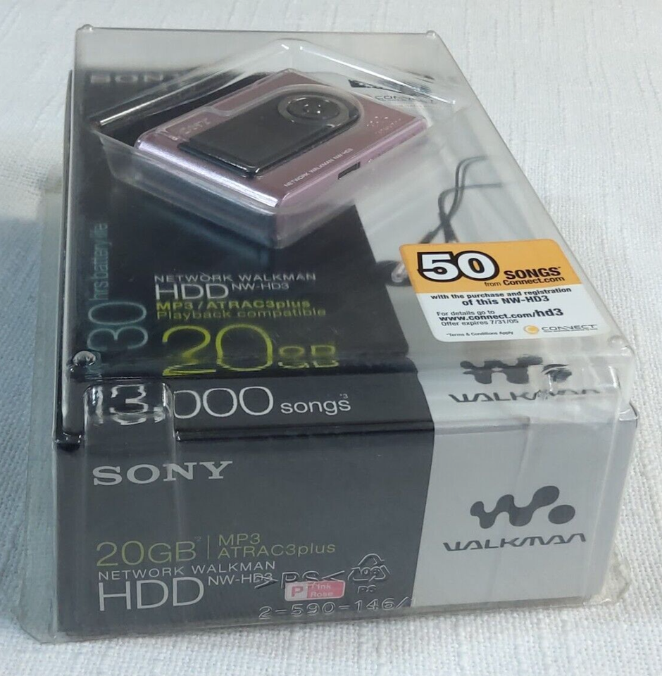 Rare Sony Network Walkman - 20GB Digital MP3 Player - Pink (NW-HD3/P ...