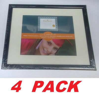 11'' x 14'' Photo Wall Frame Document Diploma Certification Award Display (4 PACK)