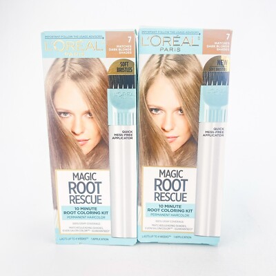 LOreal Paris Magic Root Rescue Hair Kit 7 Matches Dark Blonde Shades Lot Of 2
