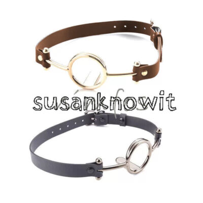 Stainless Steel O Ring Tongue Open Mouth Ring Gag Training Oral Metal Ring Gag