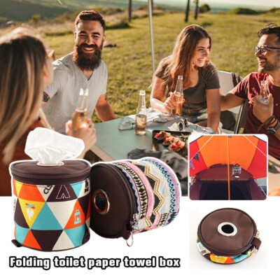 Paper Hanging Holder Box Folding Tissue Case Camping Portable