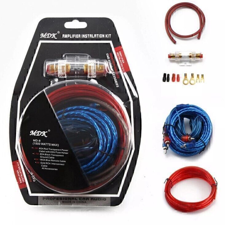 Kit Cavi Collegamento Amplificatore Completo - 50mmq - 3500W RMS - Hi Power Car Wire - 6