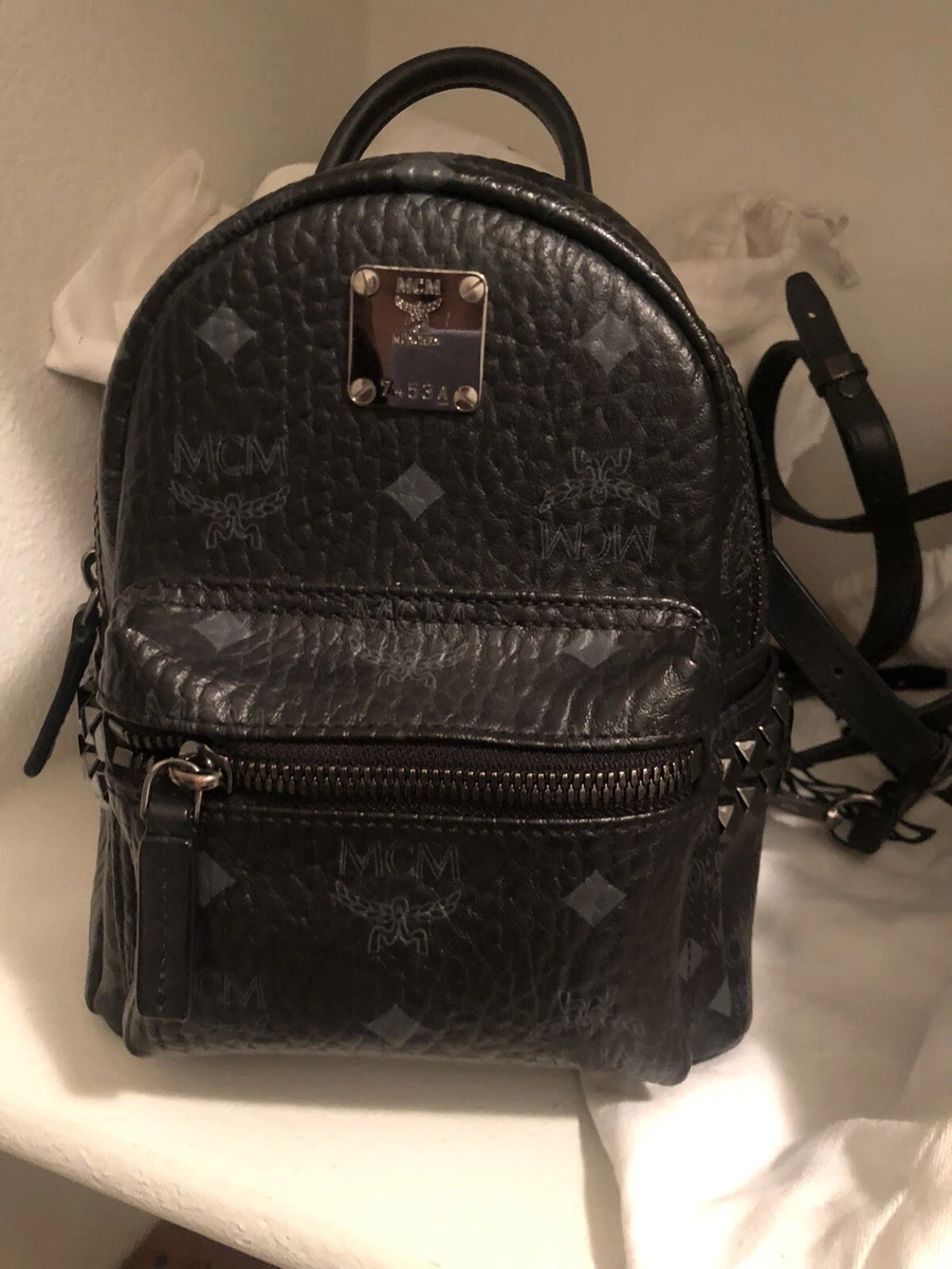 Mini black sales studded backpack