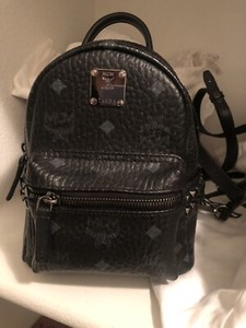mini black studded backpack