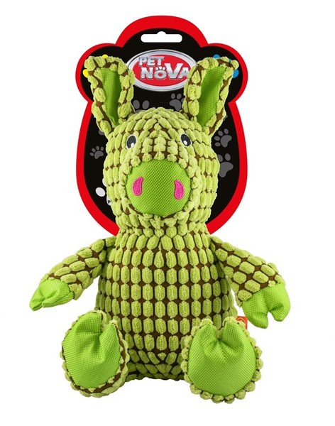 Hunde PlüSch Spielzeug Quietschendes Schwein Ca. 34Cm Stofftier Hund Kuscheltier-image