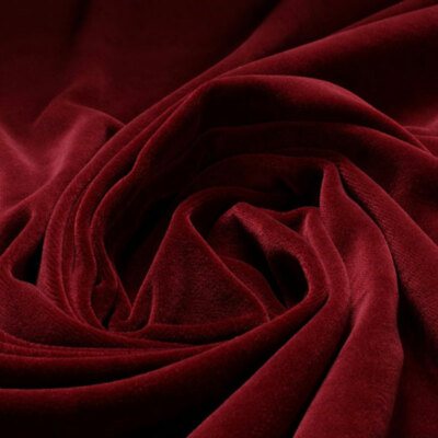 Stoff Baumwolle Polyester Nicki bordeaux dunkelrot Nicky weich