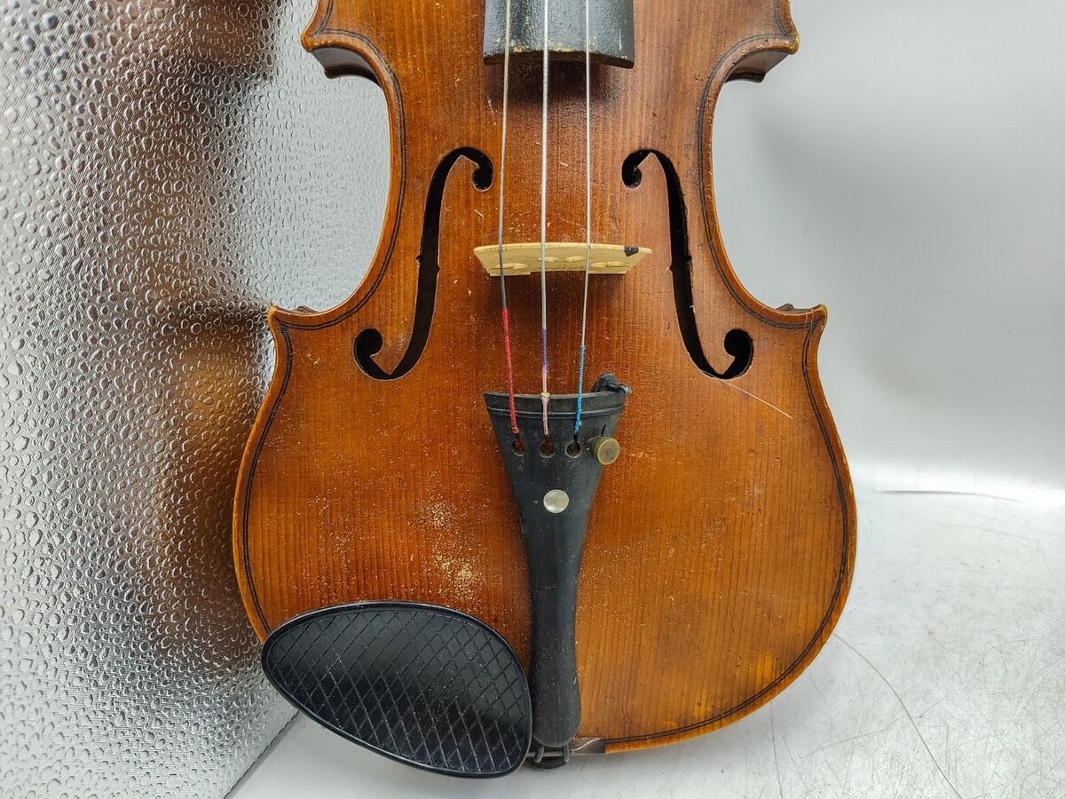 Antique German 4/4 Violin For Repair w/ Geib Leather Case Antique German 4/4 Violin For Repair w/ Geib Leather Case