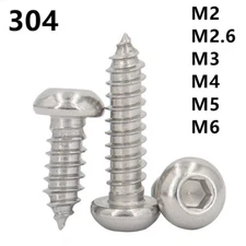 Hex Socket Pan Head Self Tapping Screws 304 Stainless Steel M3 M4 M5 M6