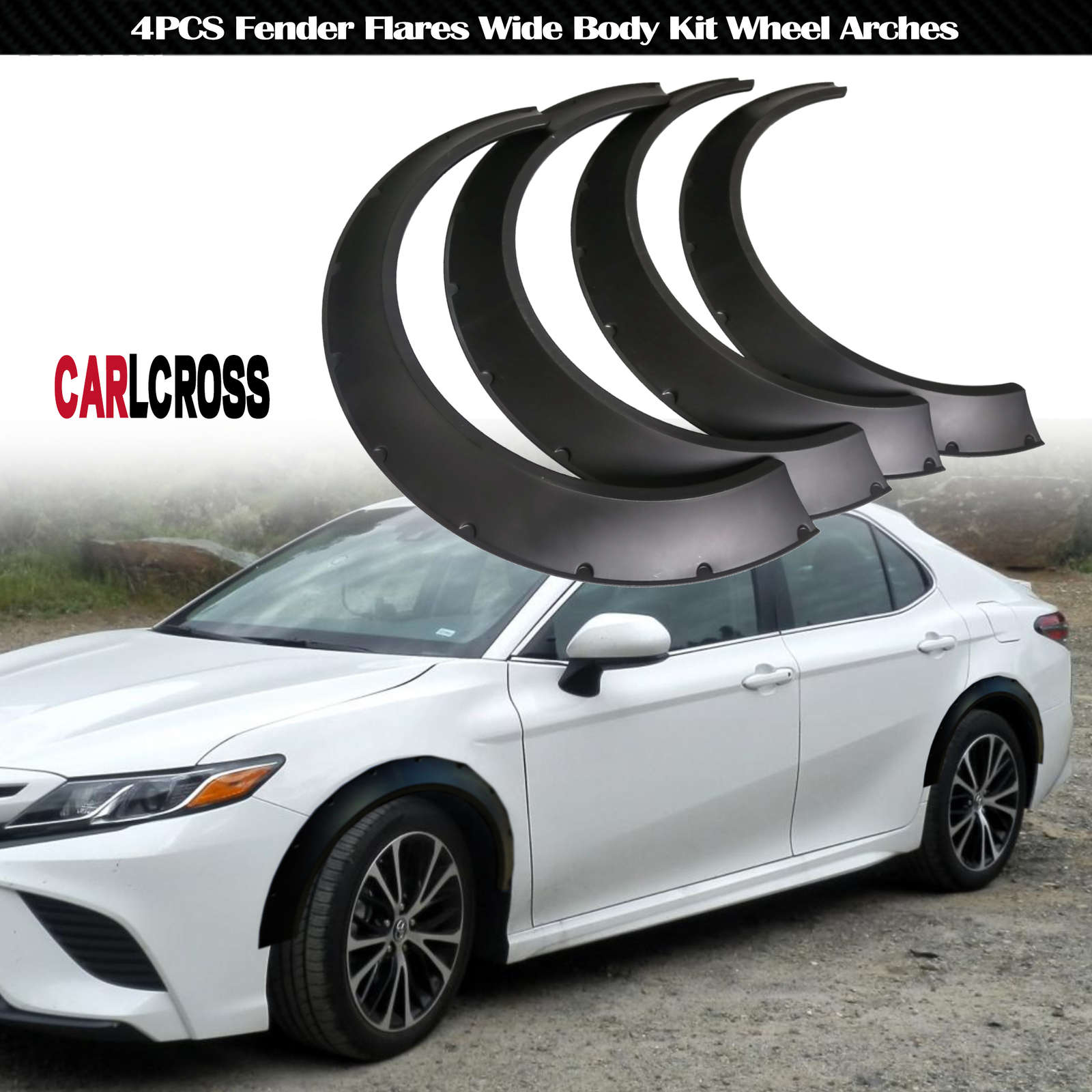 For Toyota Camry Corolla Fender Flares Wide Body Kit Wheel Arches Kit 4PCS