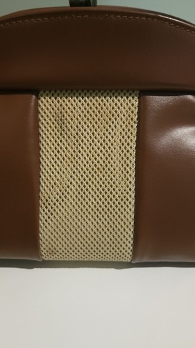 Mini borsa vintage in pelle con cornice anni 60 Kisslock tabacco marrone e marrone - Foto 9 di 23