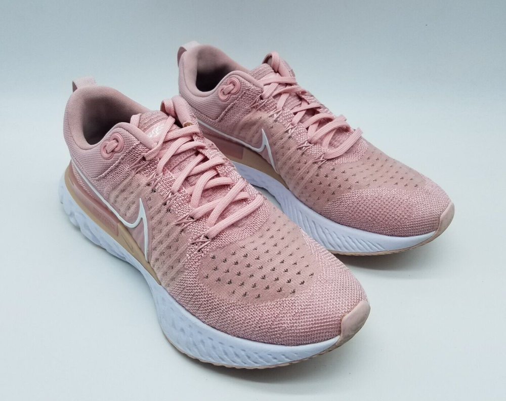 Nike React Infinity Run Flyknit 2 Womens Size 10 Running Shoes Pink White