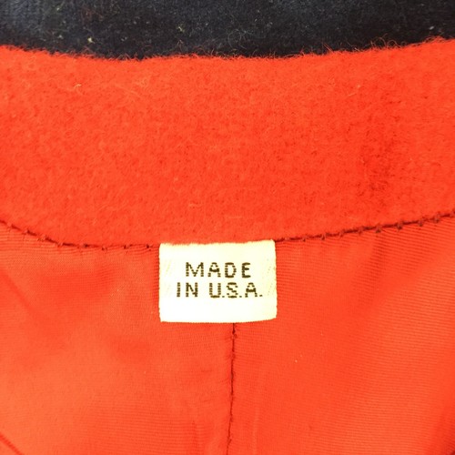 Vintage Rothschild Girls Coat USA Navy Velvet Sailor Collar And Neck Tie Size 4 - Picture 11 of 15