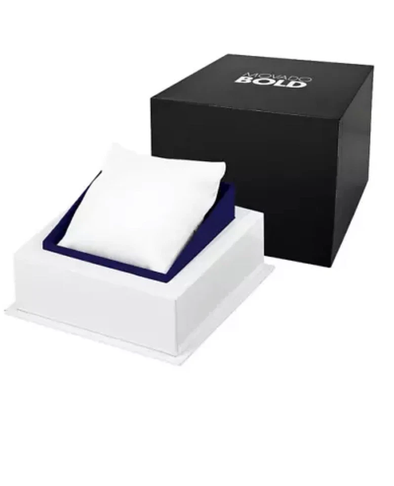 Brand New Movado Bold Men’s Verso Black Dial Black Leather Strap Watch 3600696 - Image 4 of 4