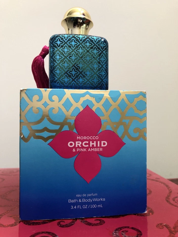 Bath & Body Works MARRUECOS ORQUÍDEA Y ÁMBAR ROSA 3,4 OZ EAU DE PARFUM RARO RETIRADO Foto 2 de 2