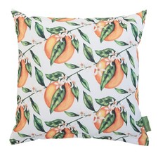 Outdoor Scatter Cushion Filled Garden Decorative Pillow Orange Cream Small 18"