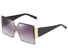 Square Fashion Retro Flat Top Women Sunglass with 400UV Protection Lens Luxury