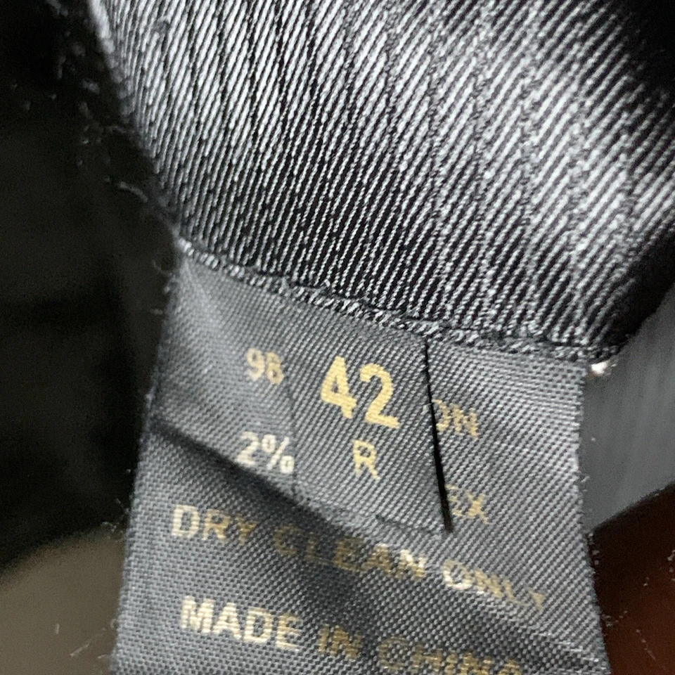 Vtg Daniel Hechter 42R Black Dark Gray Tweed Men’s Blazer Sport Coat 29” length - Image 3 of 4