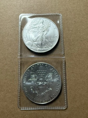 U.S. Mint American Eagle 1 oz .999 Fine Silver Coins 2001 & 2018
