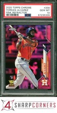 2020 TOPPS CHROME ALL-STAR ROOKIE PINK REFRACTOR #200 YORDAN ALVAREZ RC PSA 10