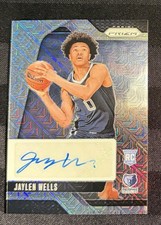 2024-25 Panini Prizm Jaylen Wells Rookie Signatures Mojo Prizm RC Auto /25