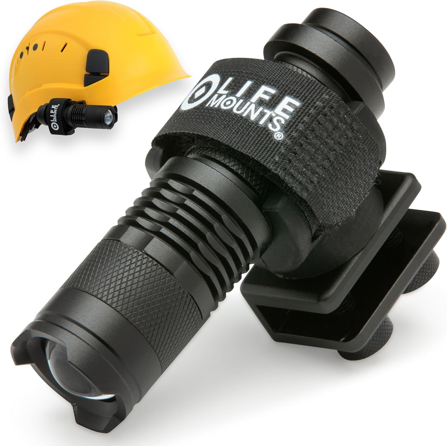 Firefighter Helmet Light - 3.5"X1.5", White LED - 360&deg; Rota