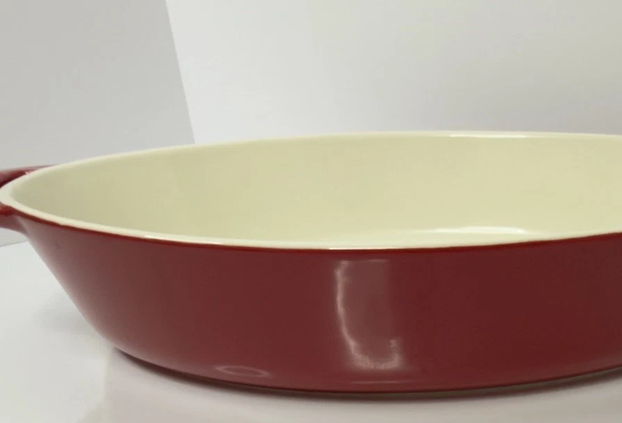 Staub Ceramic Oval Baking Roasting Dish 17.75” Long Cherry Red Extra Large