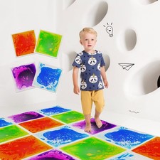 edusense Sensory Liquid Floor Tiles 12"x12" for Kids Autism Early Development 4-