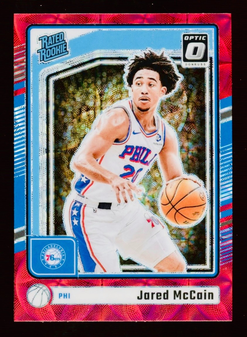 2024-25 Donruss Optic - Jared McCain #270 RED INTERNATIONAL SSP PRIZM 76'ers RC