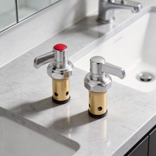 Commercial Use Hot and Cold Side Handle Stem Assembly Replacement for Faucets