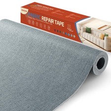 Linen Fabric Repair Tape Kit, 16" x 40" Self-Adhesive x 40", Dark Grey