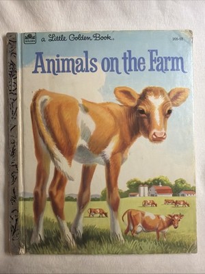 Vintage A Little Golden Book Animals On The Farm 205-55 1981 #8054