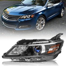 Headlight Assembly Compatible with 2014-2020 Chevy Impala Halogen Type Project