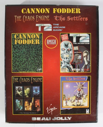Beau Jolly Amiga Compilation🔥Cannon Fodder/Chaos Engine /T2/The Settlers PAL