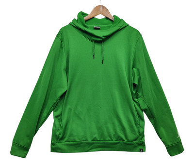 Air Jordan Hoodie Mens Large Green Fleece Lined Therma Fit Long Sleeve Pullover