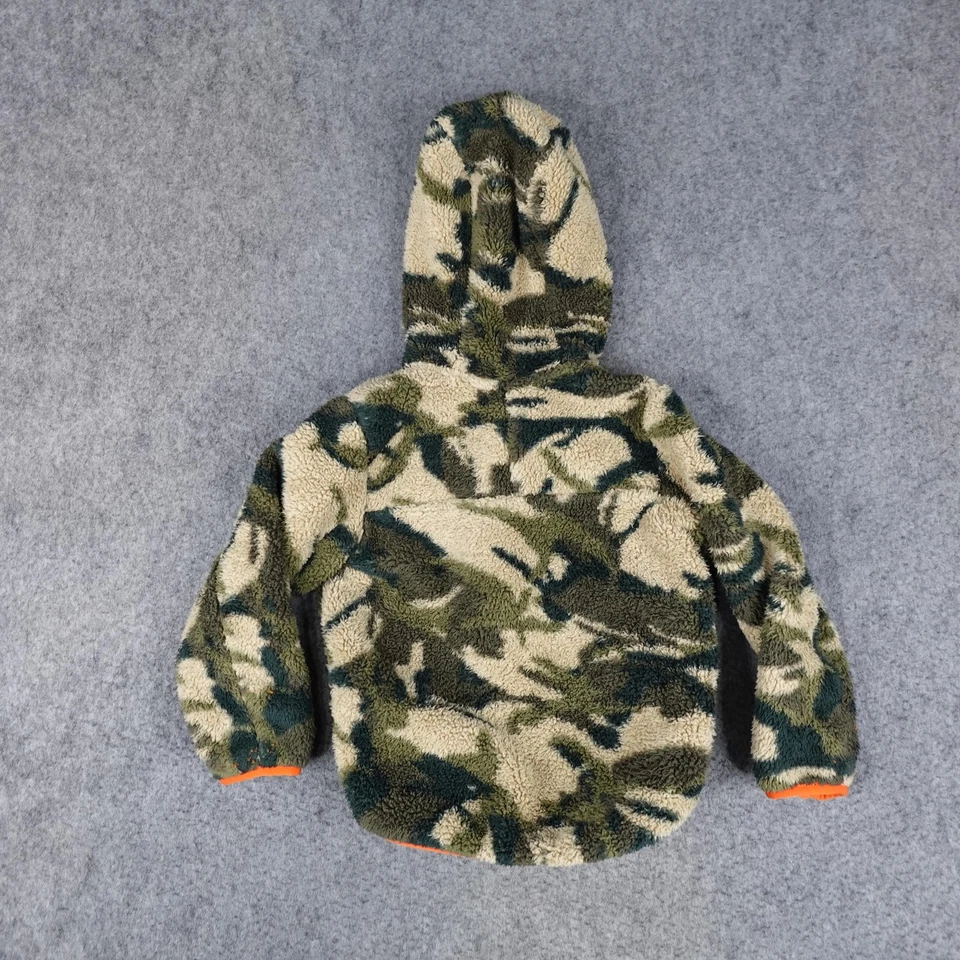 Jaqueta The North Face infantil 3T verde camuflagem Campshire com capuz Sherpa jovens crianças - Imagem 2 de 4