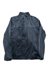 Under Armour Storm Jacket Black Full Zip Water Resistant Windbreaker Size Small
