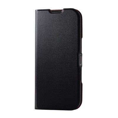 ELECOM iPhone 16 UltraSlim Case, Slim, Lightweight, Soft Leather, with Magnetic