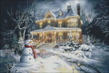 Christmas Cottage 8 - Counted Cross Stitch Kits Needlework Embroidery DIY