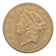 1855-S $20 Liberty Head Gold Double Eagle *4025