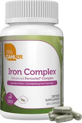 Zahler - Iron Supplement with Vitamin C - Capsule Iron Pills for Women and Men -