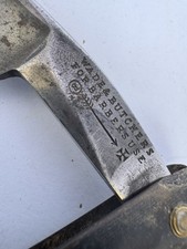 Huge Vintage Horn WADE  BUTCHER 7/8  FOR BARBERS USE Straight Razor FBU VTG GUC