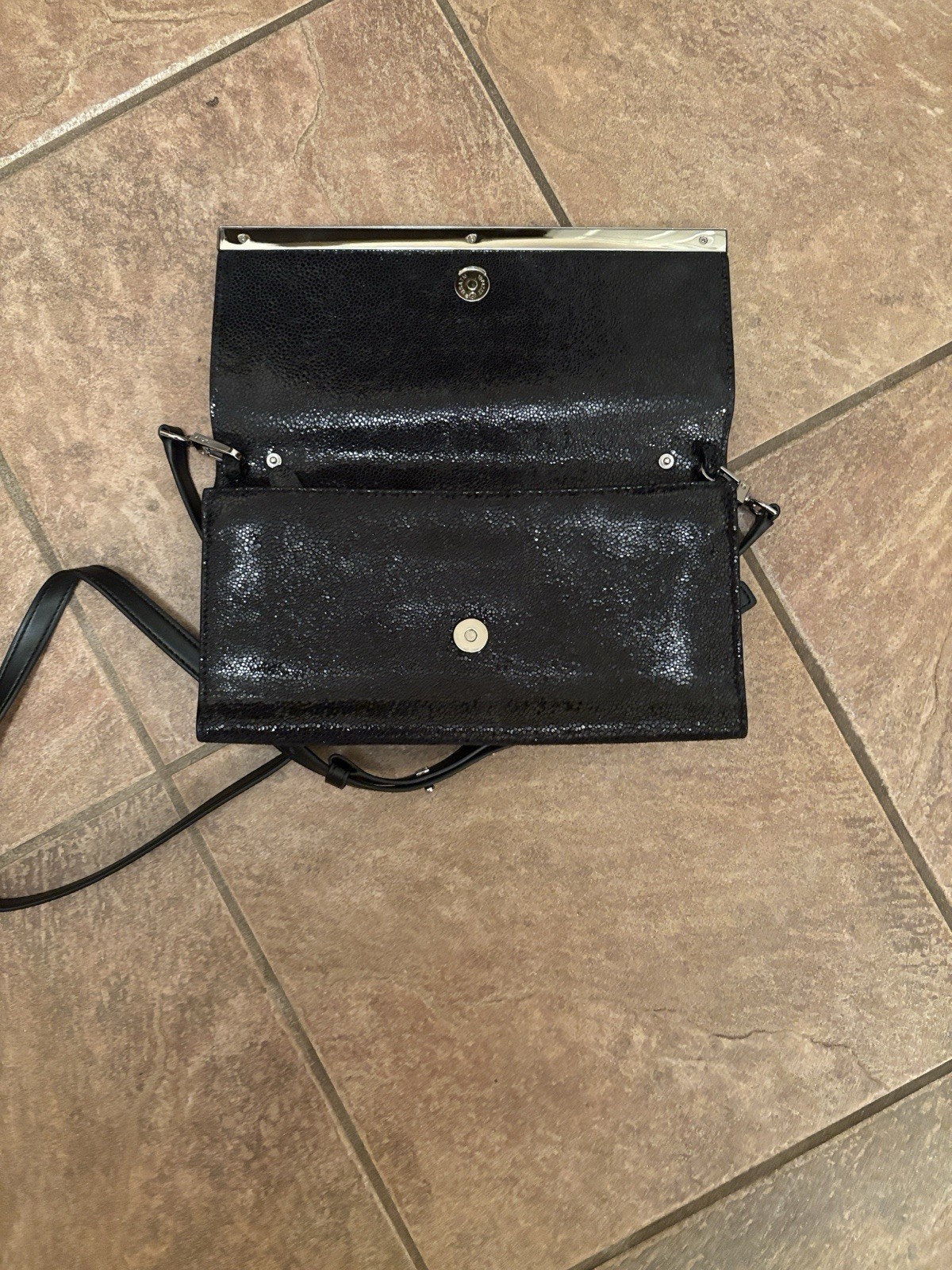 Michael Kors Black Python Print Leather Clutch Co… - image 3