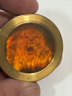 VTG Holographic Hologram Lion Heavy Brass Metal POG Slammer
