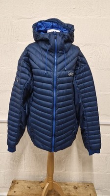 North Ridge Men's Blue Puffer Jacket Duck Fill Hooded Size XXXLarge