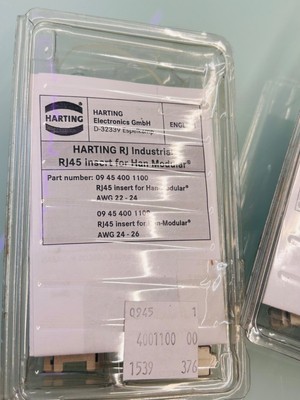 Harting RJ45-Einsatz Han-Modular RJ45 Cat5 Stvb.4p IDC 09 45 400 1100 OVP