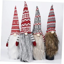 Wine Covers Christmas Gnome 4 Pack Handmade Tomte Casual  Handmade Tomte  