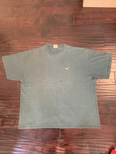 90s made in USA faded green nike shirt